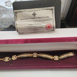 Kamrose and Cross Jackie Kennedy link bracelet goldtone
